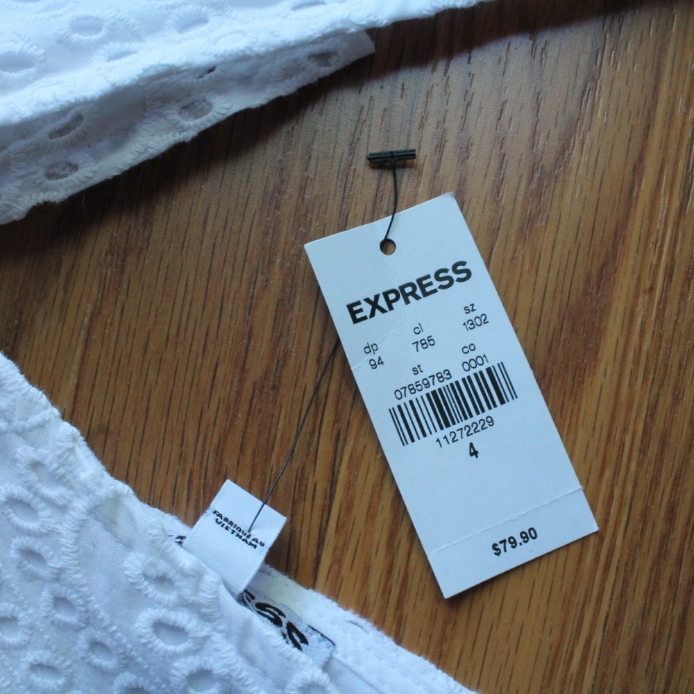 NWT Express Tie-back Eyelet Romper - Picture 6 of 6